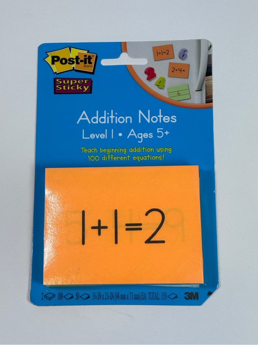 Post-It Notes Educational Addition & Subtraction Sticky Notes NEW - Picture 3 of 6